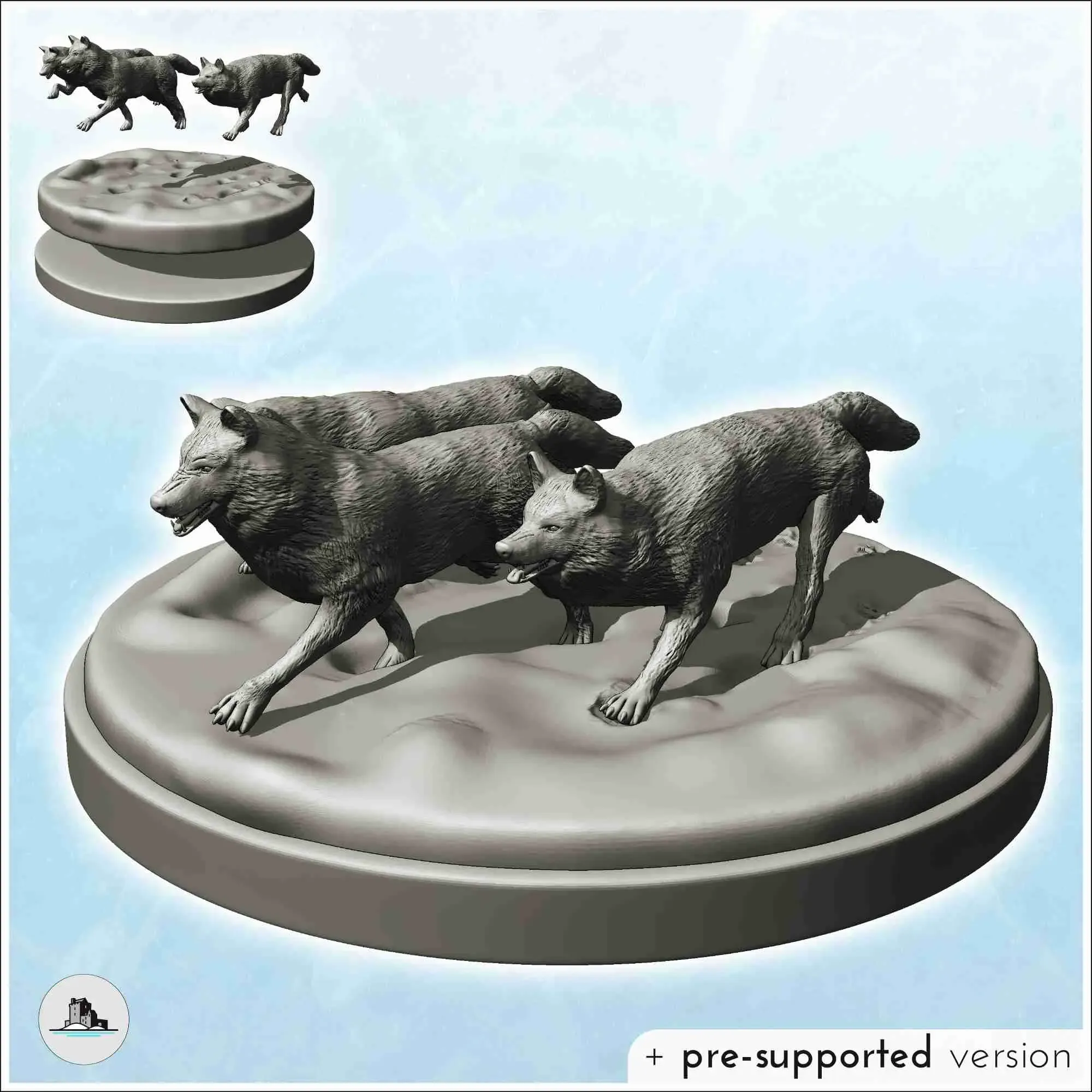 Wild animal figures pack No. 1 - miniatures animal RPG table