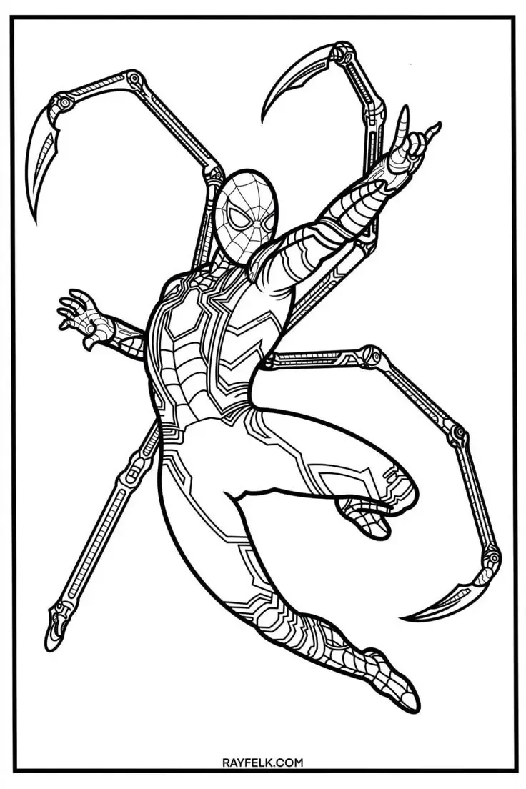 spiderman 4leg wall art