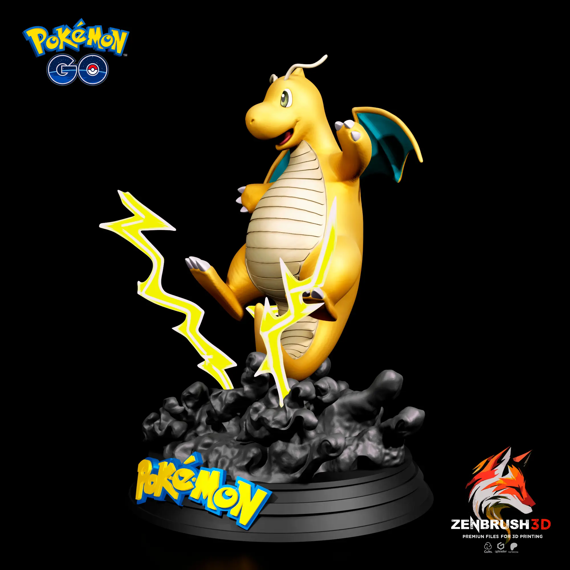 DRAGONITE - POKEMON IMPRESSÃO 3DPOKEMON RIULU LUCARIO