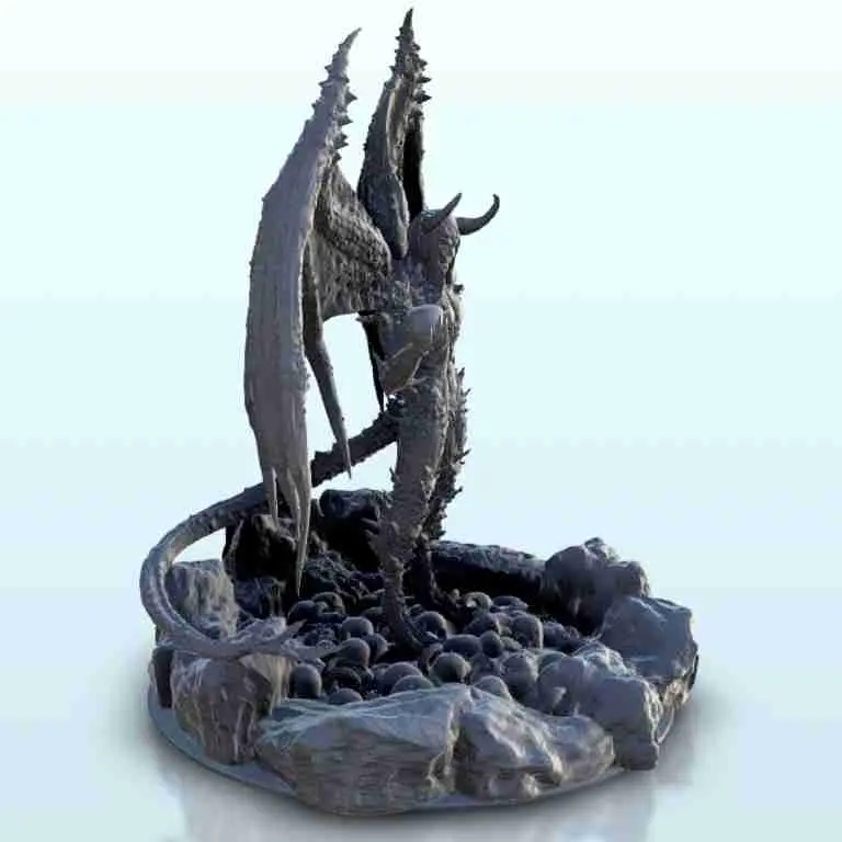 Demone alato con coda - figura dark miniature warhammer