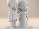 Cute Wedding Couple STL Model-8