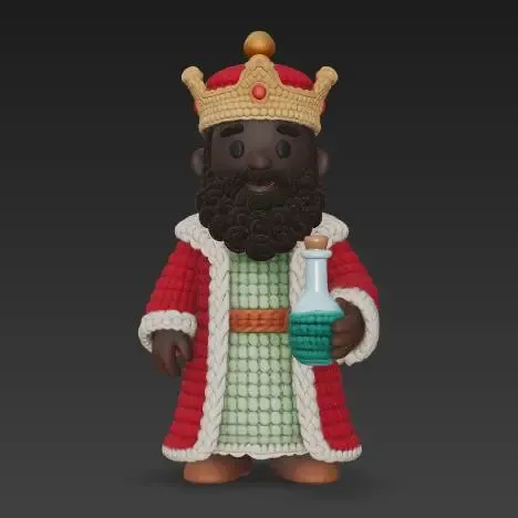 Rey Mago Baltazar Crochet