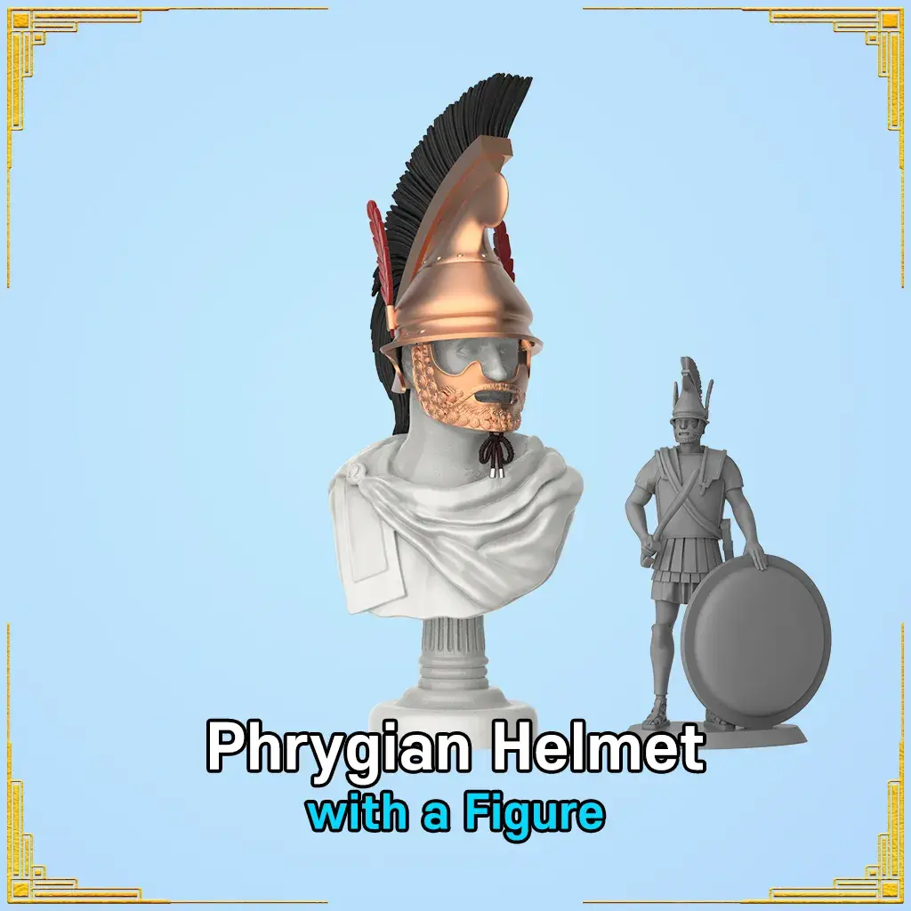 Casco frigio con figura