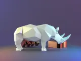 Low Poly Rhino-2