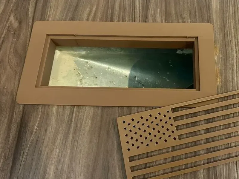 Copertura per griglia di ventilazione a pavimento HVAC 4x10 con design della griglia divertenti