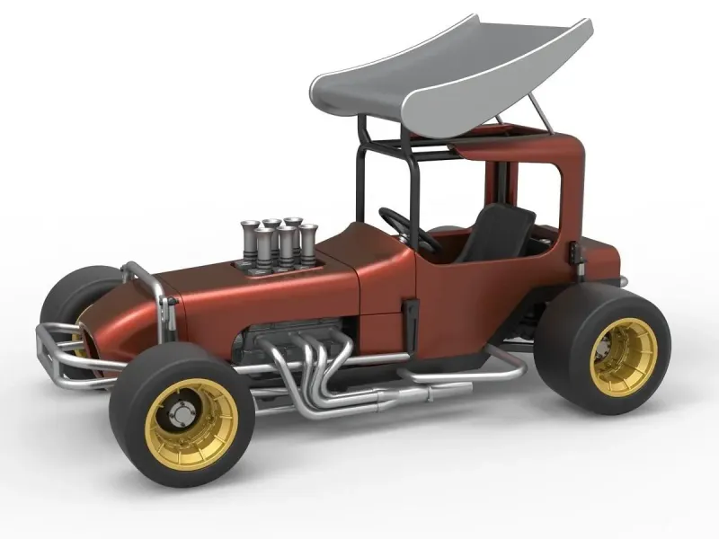 Vintage Winged Supermodified stock car Scale 1:25