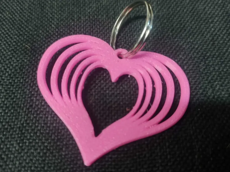 Layered Valentine Heart Keychain, Pendant, Hanging Ornament