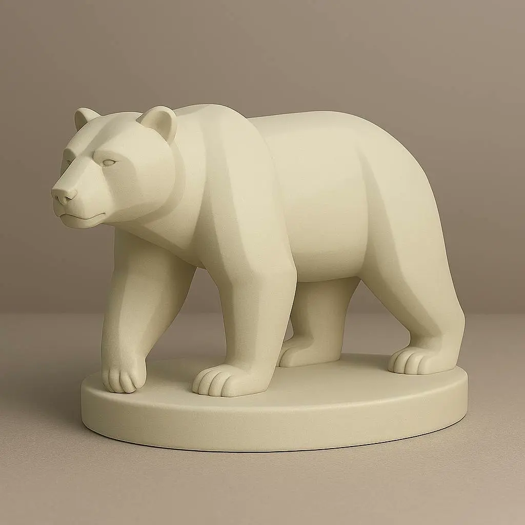Minimalst Bear Figure AI