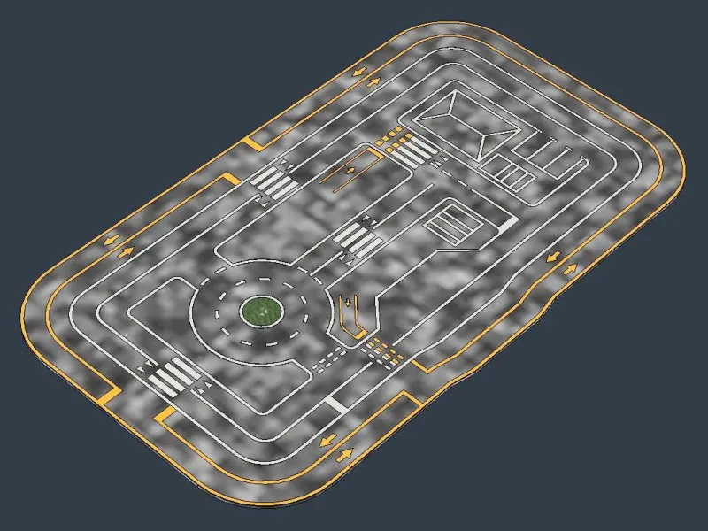 Kids playing ground (with roads)