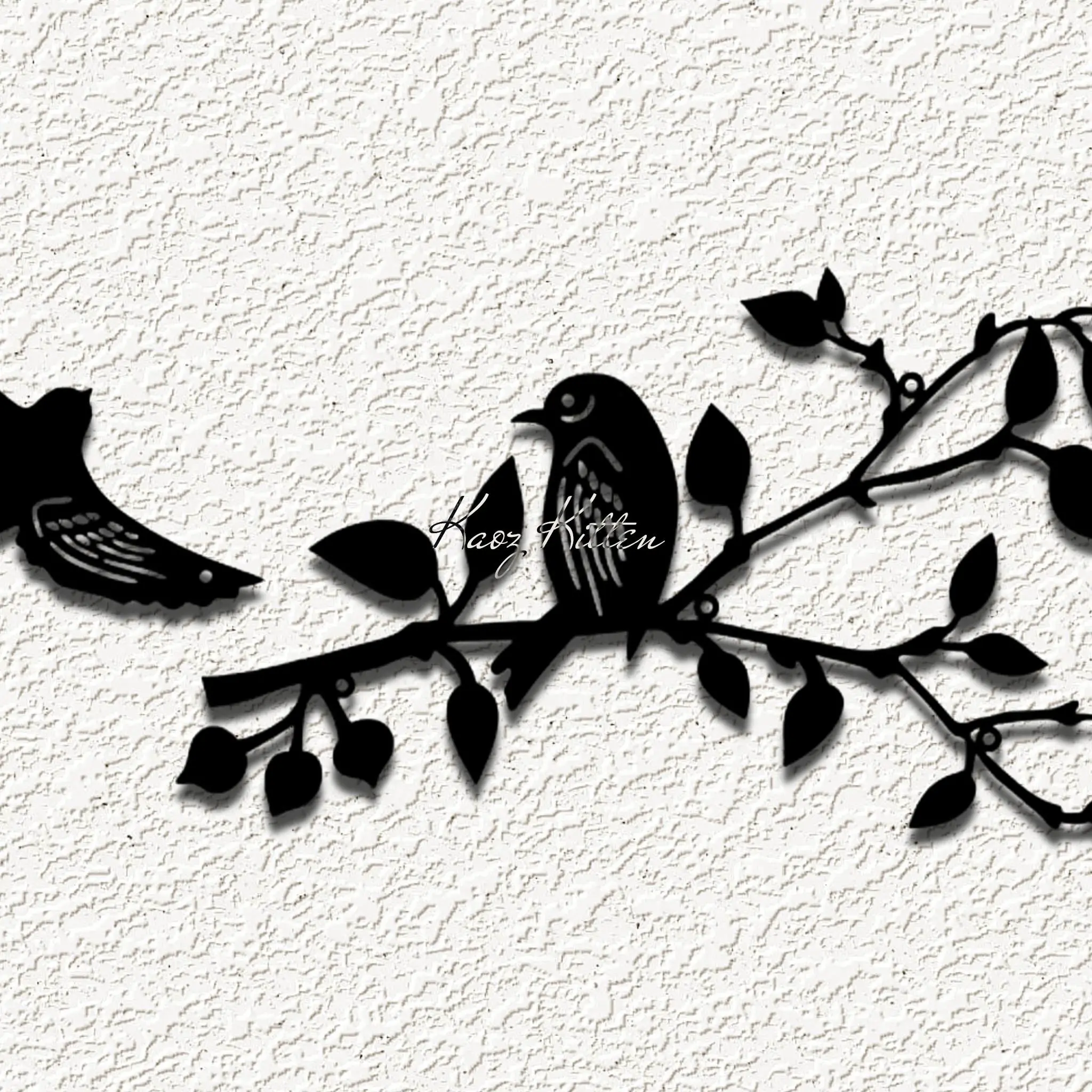 bird branch 2 set WALL ART HOME DECOR