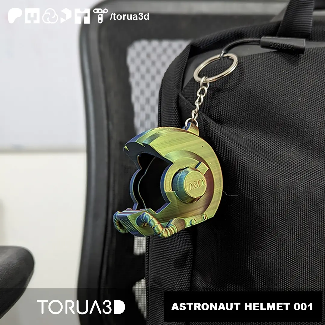Astronot Kaskı Keychian 001 - Yerinde Baskı - STL Dosyası