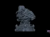 Death Darksiders Bust STL  Sculpture 3D Print Model-2