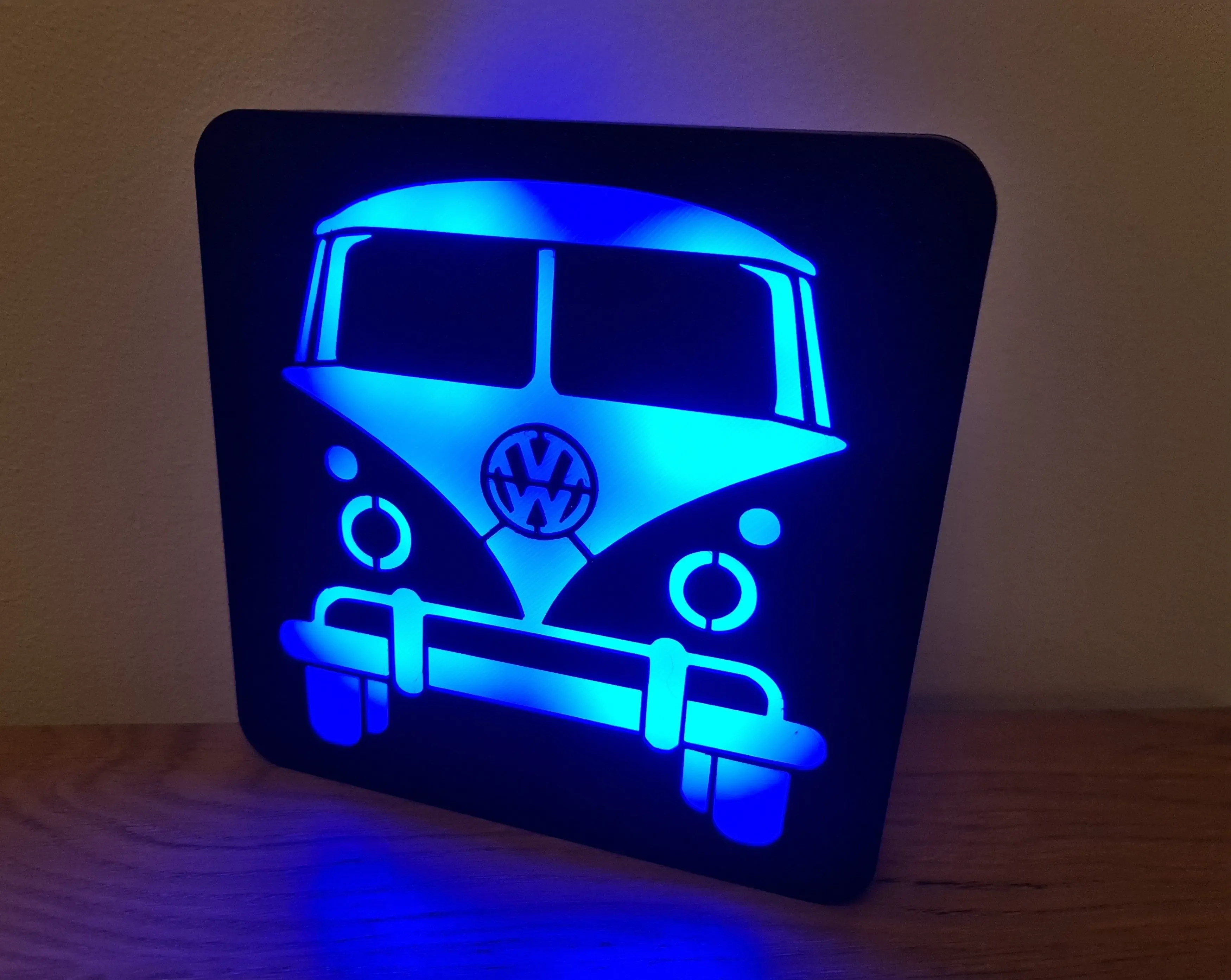 VW T2 Split Screen Campervan LED Lightbox Desk Wall Mounted