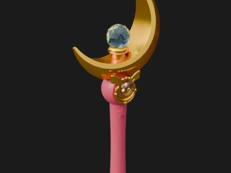 Sailor Moon Crescent Moon Wand Fan Art
