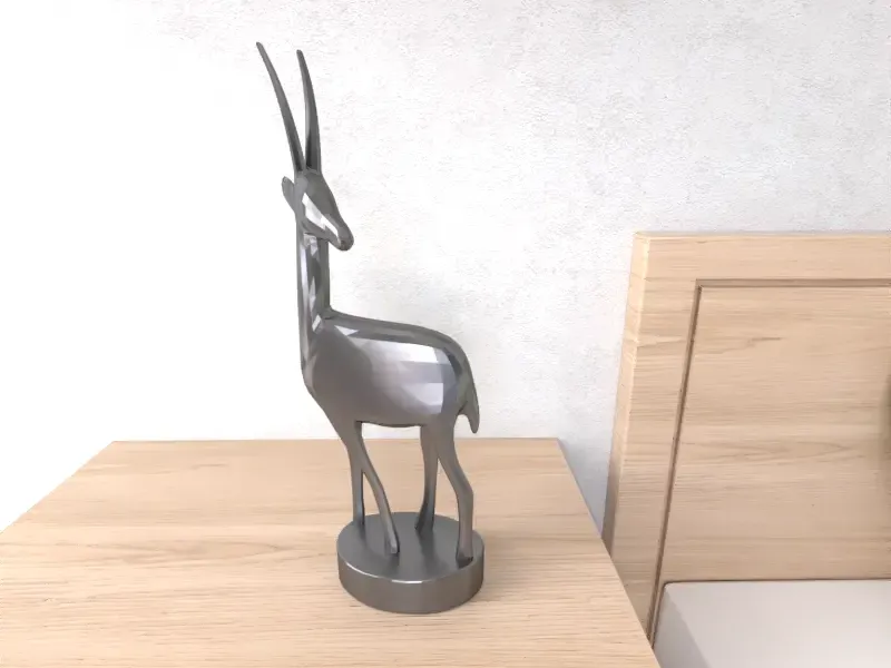 Sculptura Gazelle Lowpoly Poli scăzut