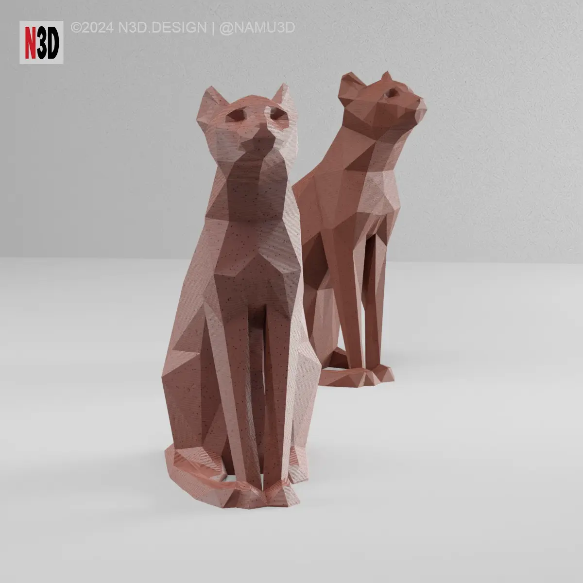 Cat - Egyptian cat low poly