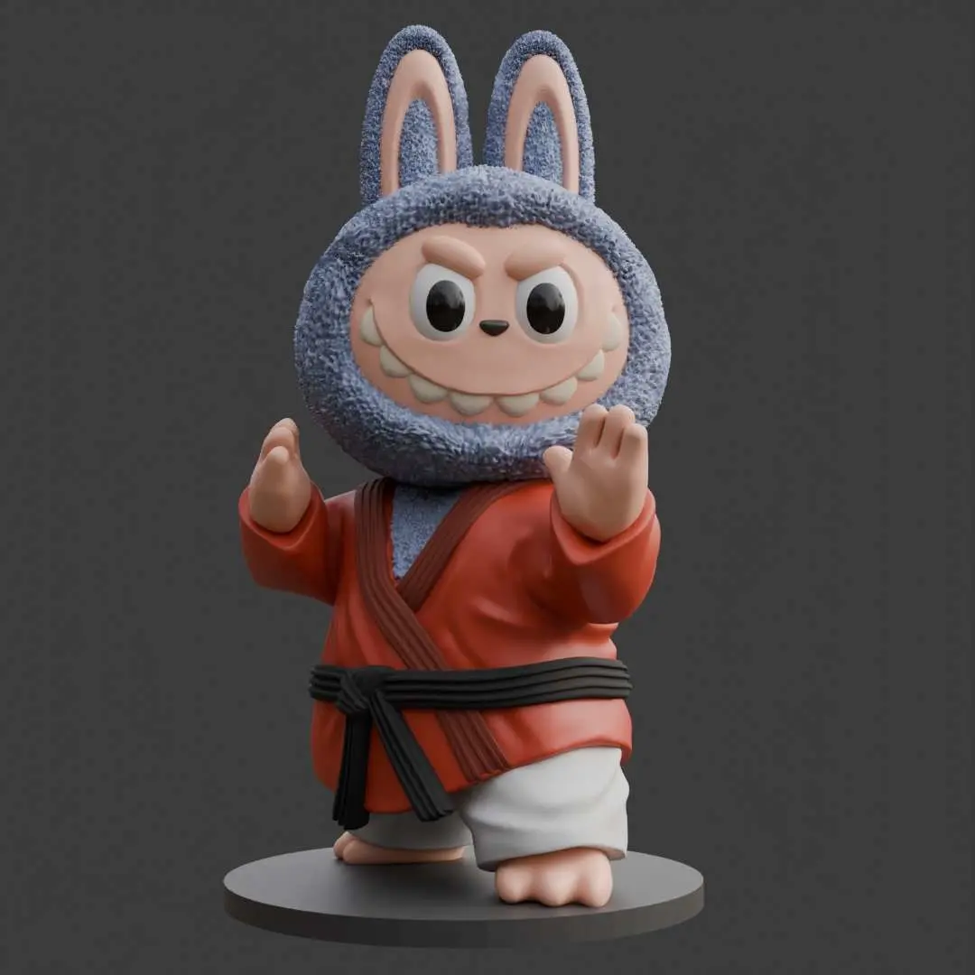 Labubu Martial Artist Fan Art Statue