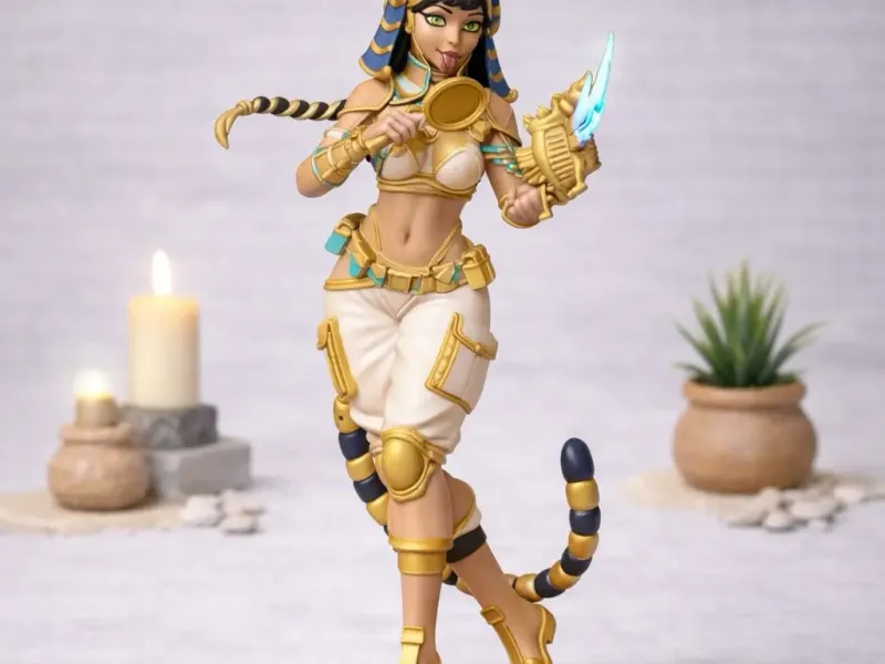 Cute Egypt Catgirl Figurine