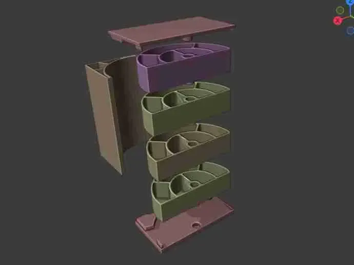 Mini Storage Box with Rotary Drawer