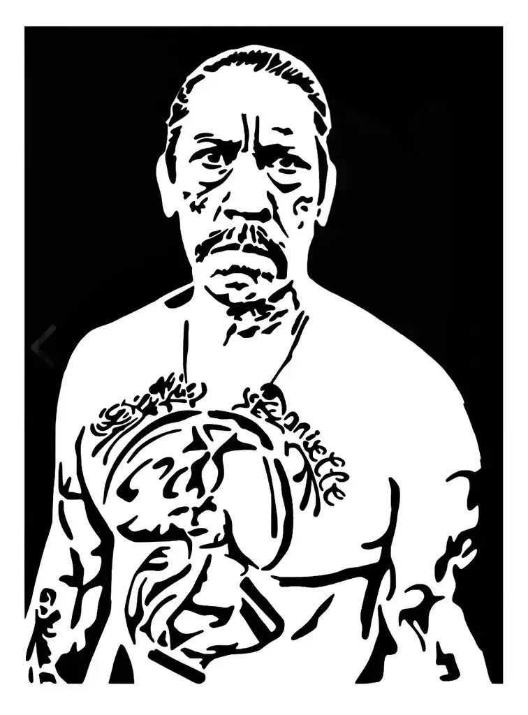 Danny Trejo stencil