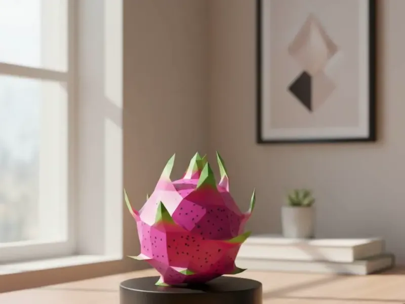 Dragon fruit Art Deco Poly Decoration 3D