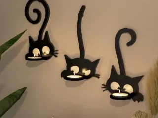 Three Wall CATS - Tea-candle holder