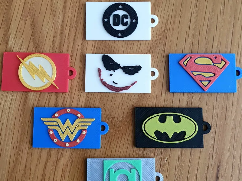 DC Studios Comic Keychains Collection