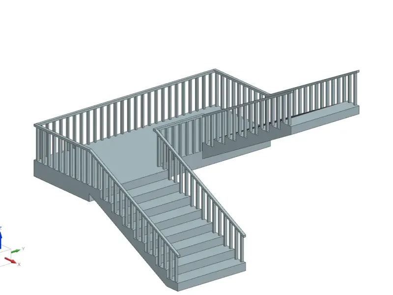Double-run Twists and Turns Stair