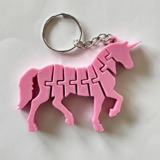 3D Printer Files | 3MF File | Flexi Unicorn Keychain