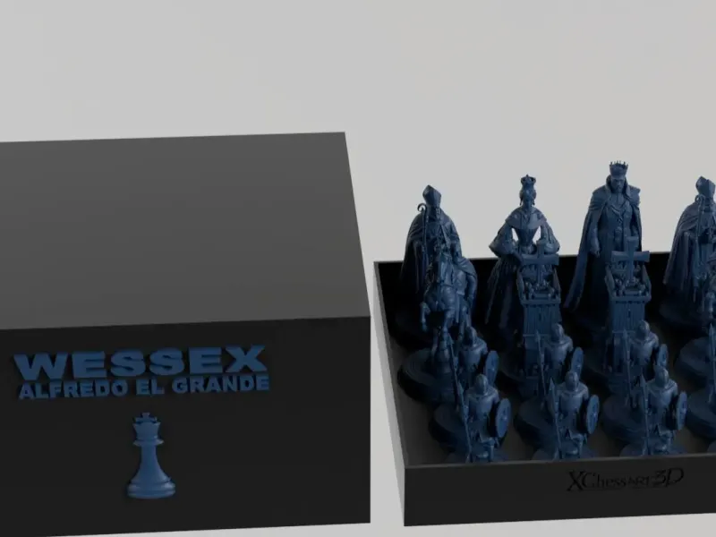CAJA AJEDREZ HISTORICO WESSEX-ALFREDO EL GRANDE