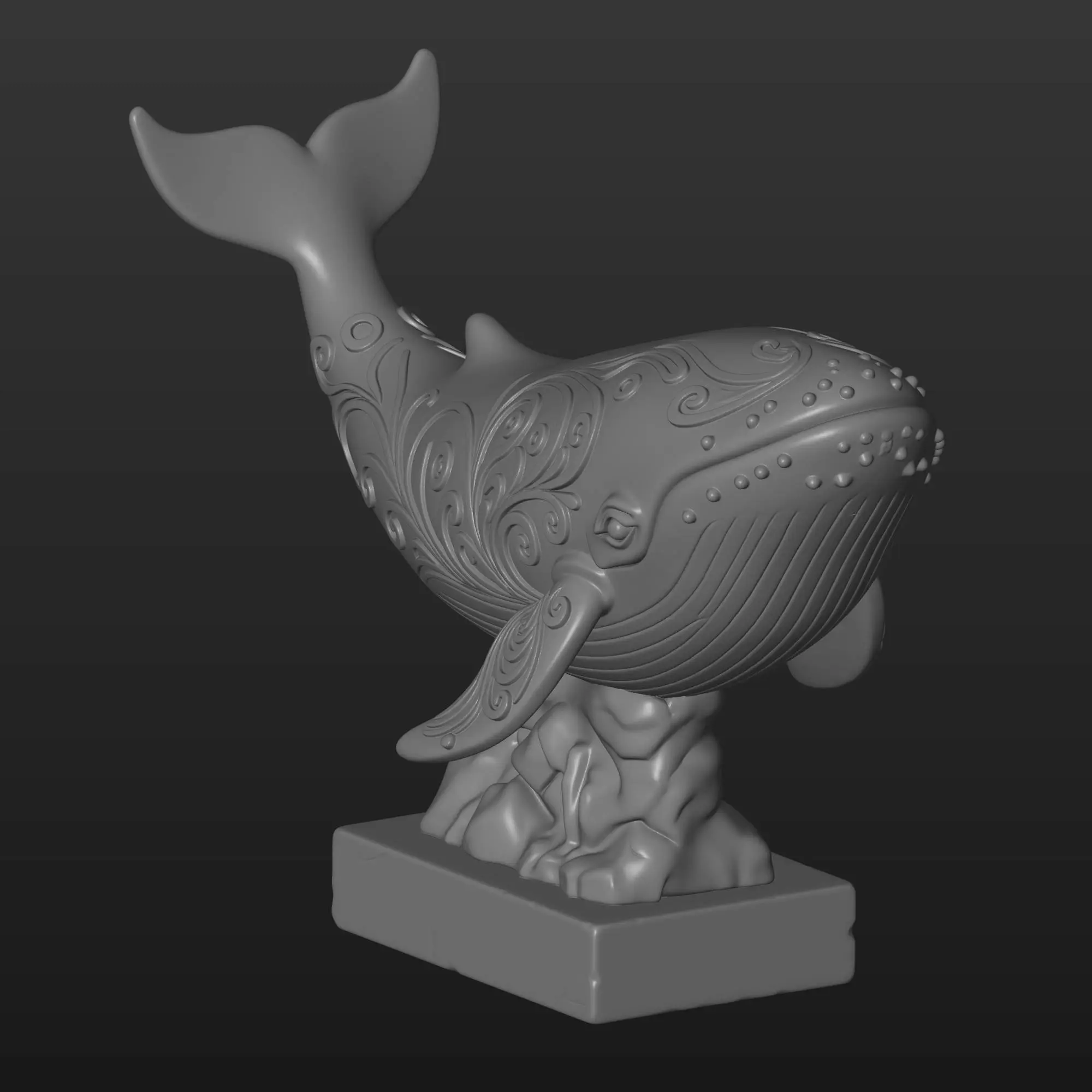 decorative whale bust