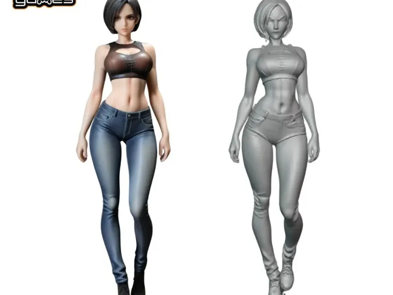 Ada Spy Girl Casual Style - Modern Denim Outfit 3D Figure