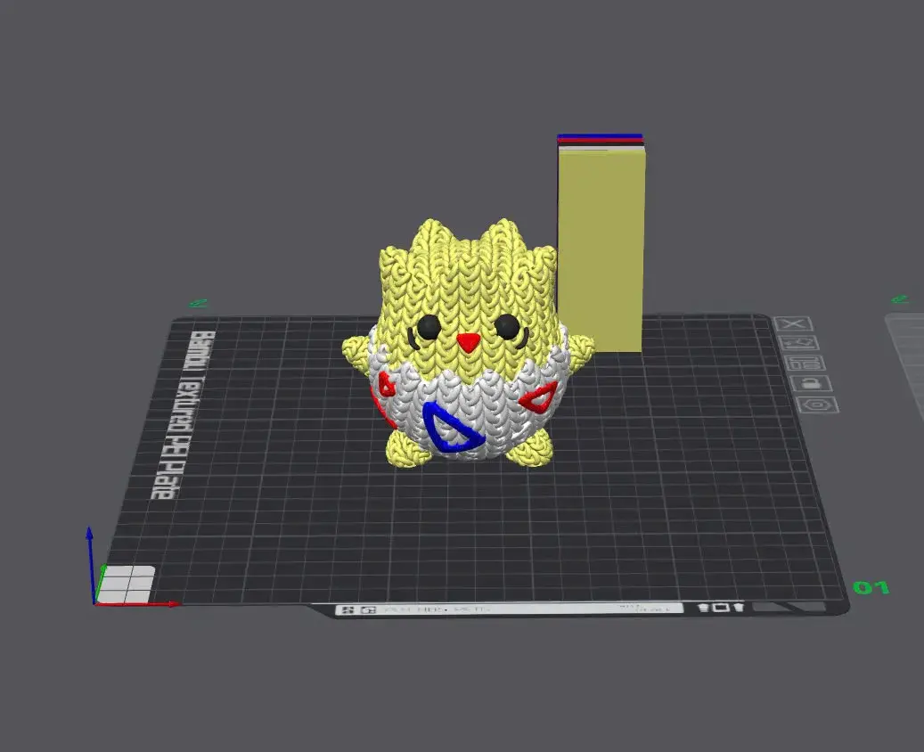 Pokemon Togepi Crochet Knitted - STL & 3mf Multicolor