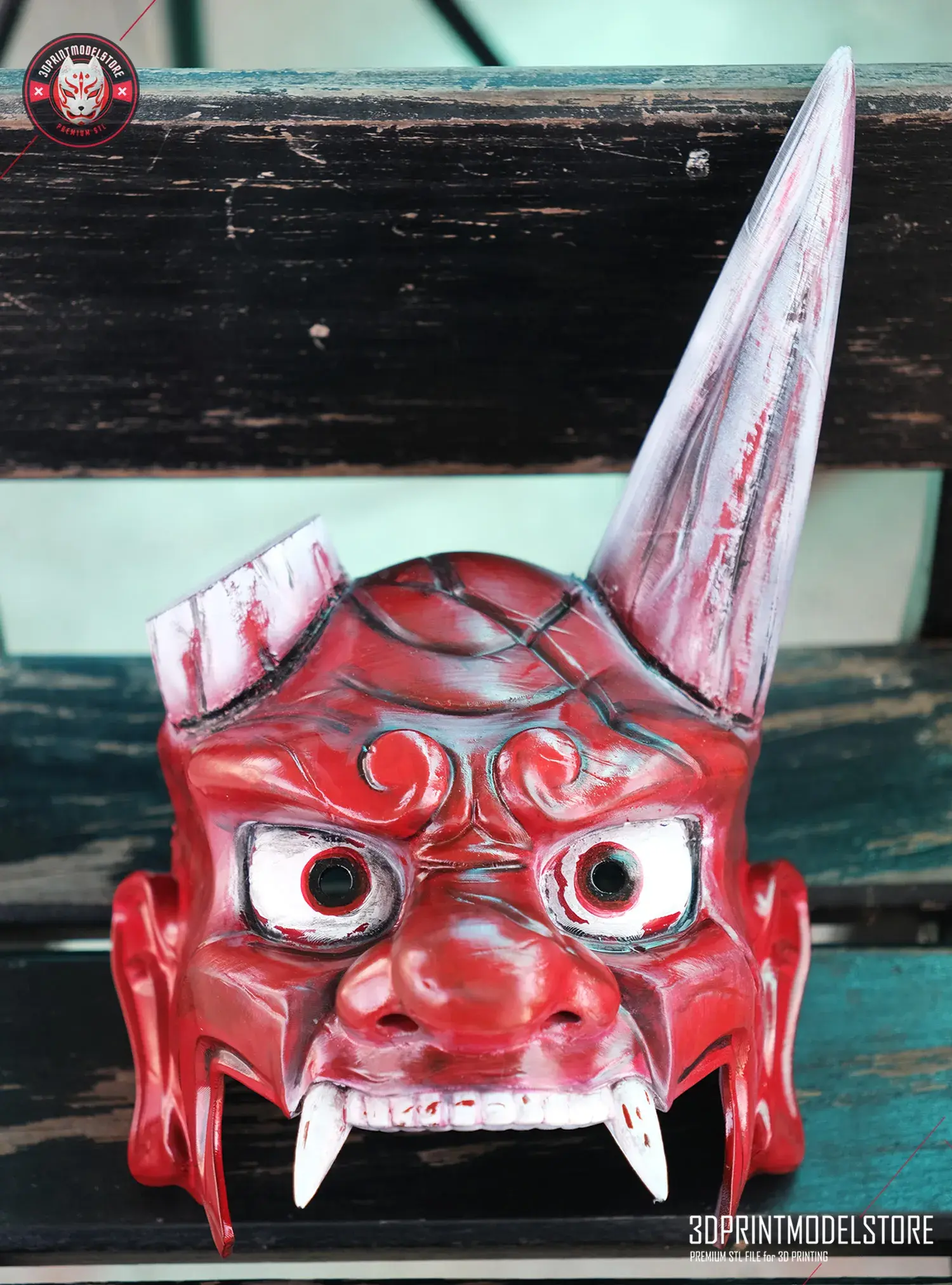 Street Fighter 6 Akuma Máscara - Oni Hannya Samurai Ghost Mask