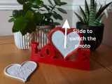 LOVE lithophane holder, battery operated with LED lights-3
