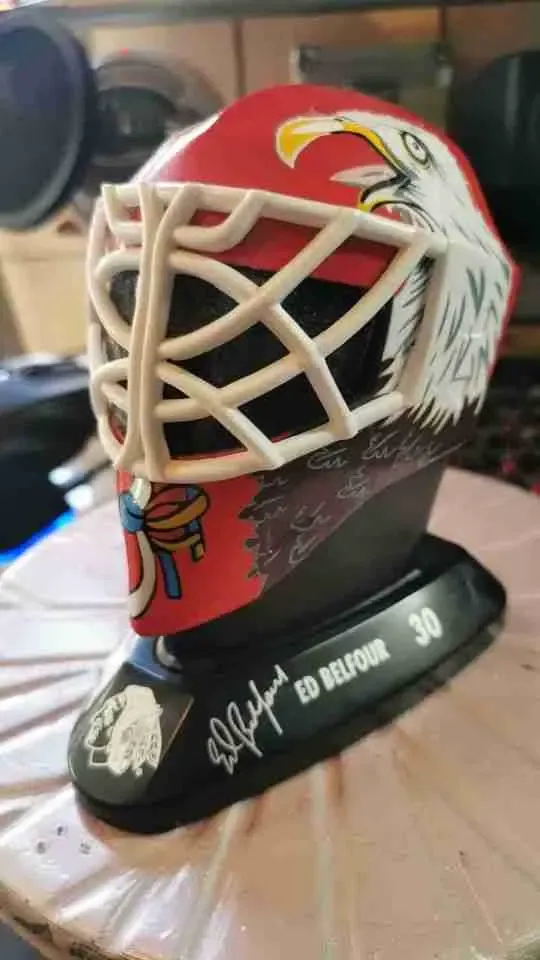 goalie mask ed belfour 30
