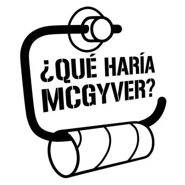 CARTEL BAÑO! MCGYVER