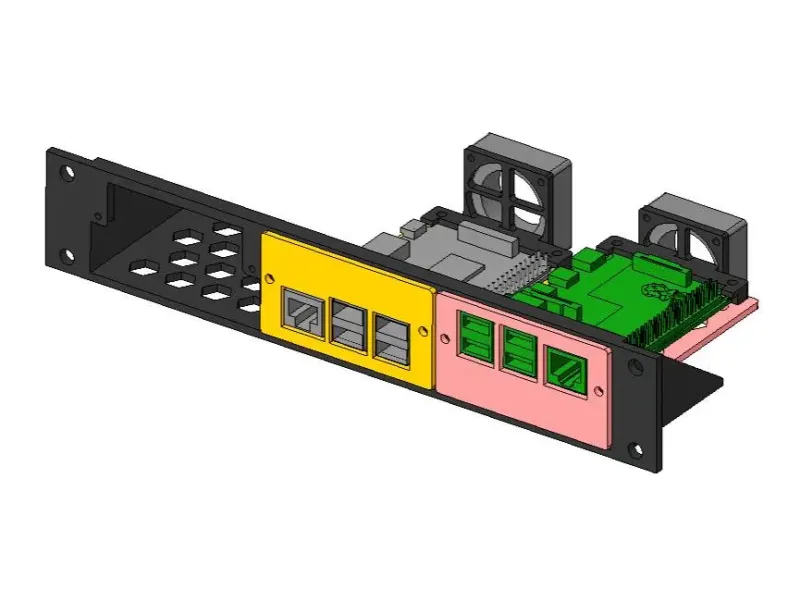 10" RACK INSERT RASPBERRY PI 3B / 4B