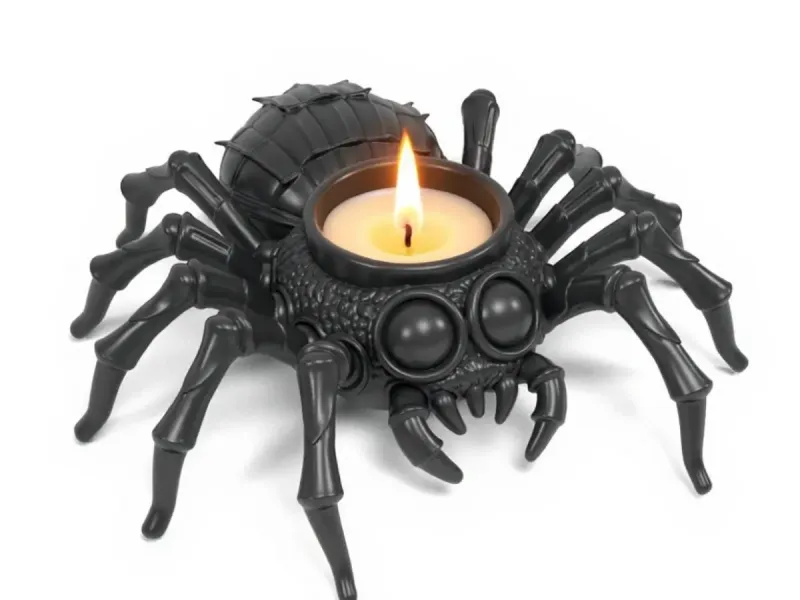 Halloween candle holder spider