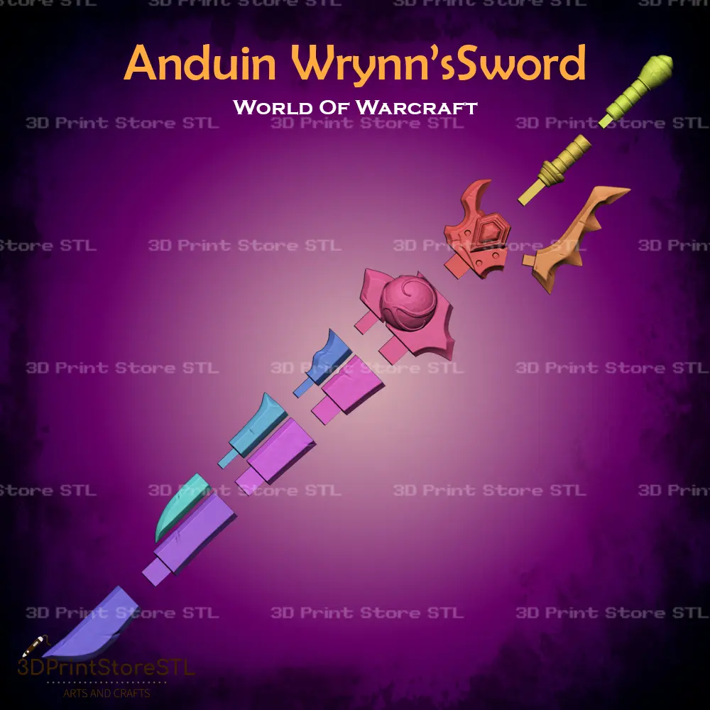 Anduin Wrynn Sword Cosplay World Of Warcraft - STL File