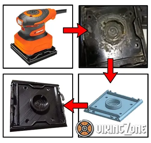 Replacement part for Lüsqtoff Lol260-8 Orbital Sander