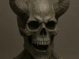 Demonic Skull Sculpture-1