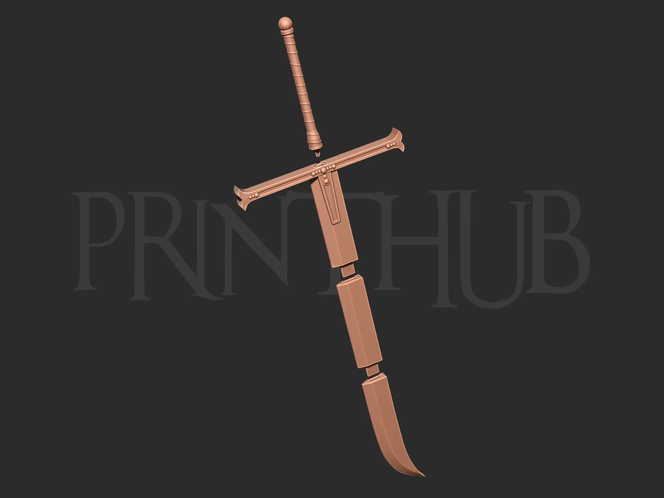 Yoru Dracule Mihawk Espada modelo de impresión 3d