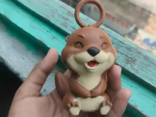 🦦 Cute Otter Keychain – Adorable 3D Printable