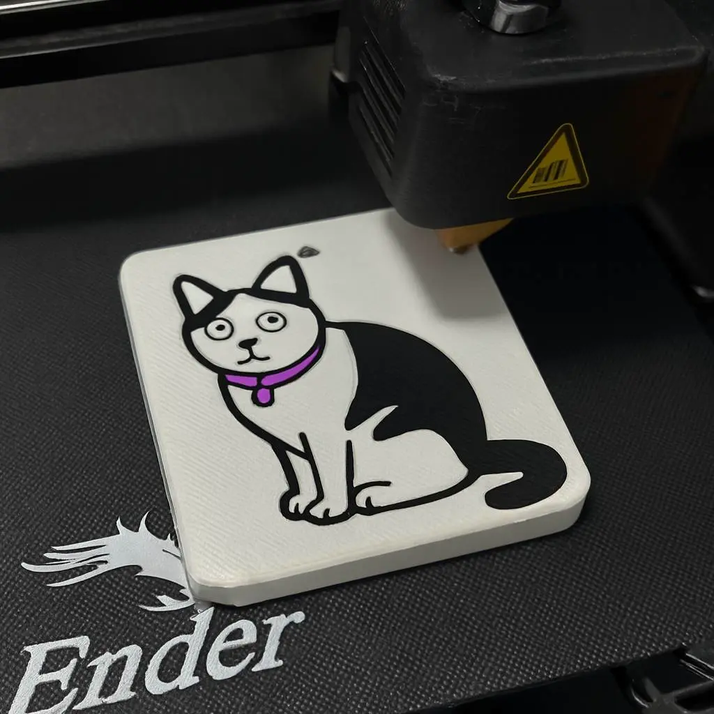 Llavero Gato Sentado (Multicolor-1 Cara)