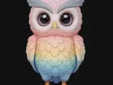 Rainbow Feather Owl-1