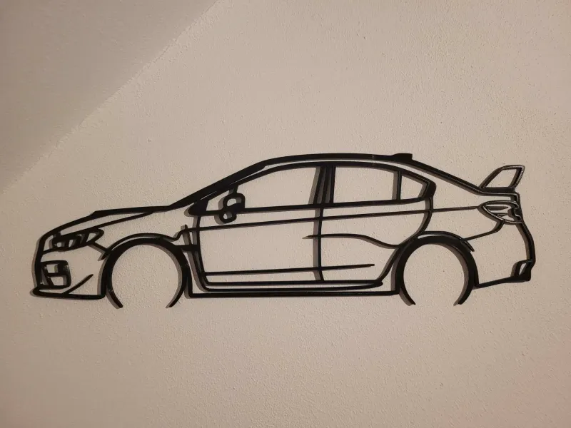 CAR ON WALL - SUBARU WRX STI