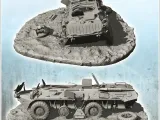 Carcass of Soviet Russian BTR 80 armored personnel carrier-3