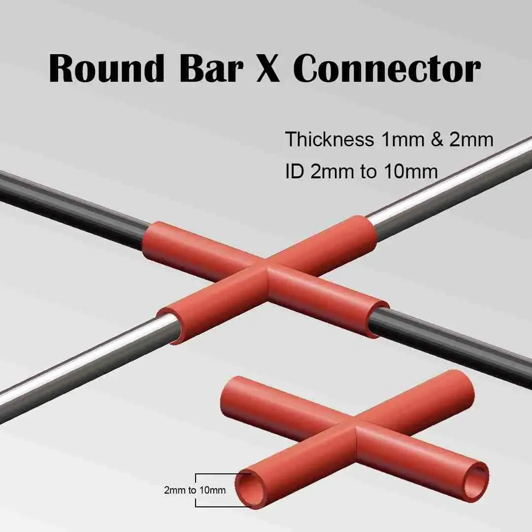 Round Bar X Connector