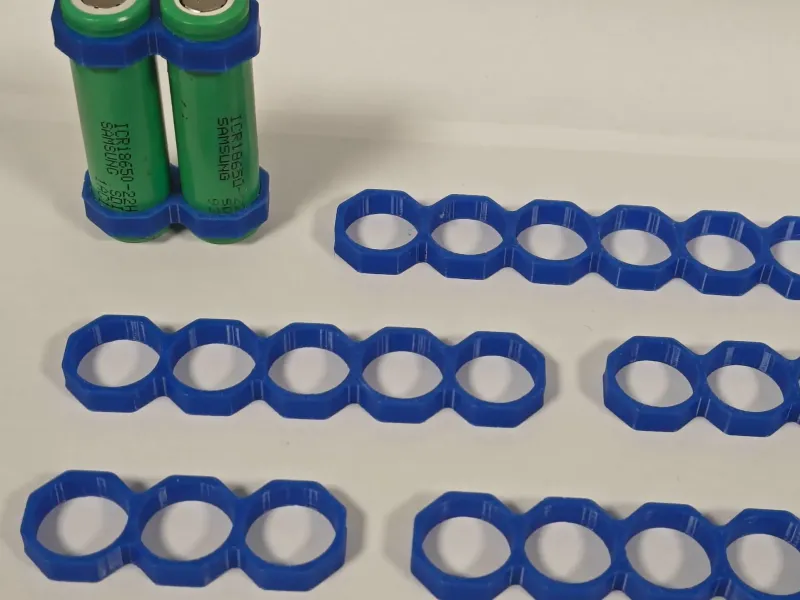 18650 Battery Spacer Strips | Octagonal (2-7 cells)